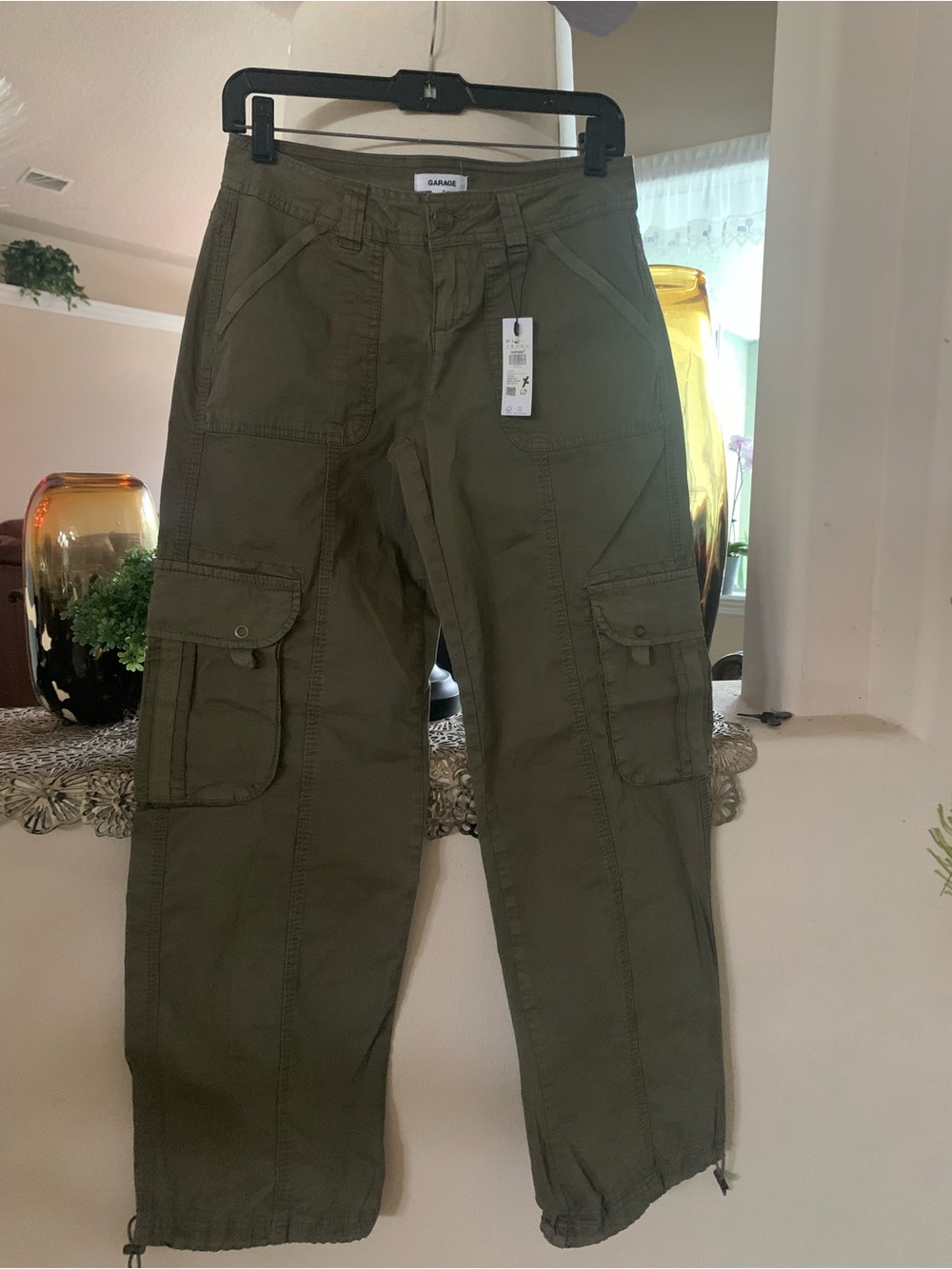 Garage Olive Utility Cargo Pants